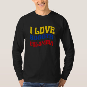 Camiseta Amo Bogota Colombia Bandera Mapa Orgullo Colombian