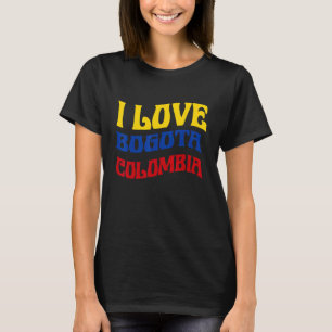 Camiseta Amo Bogota Colombia Bandera Mapa Orgullo Colombian