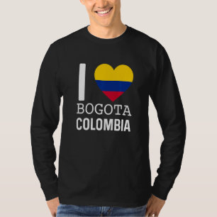 Camiseta Amo Bogota Colombia Bandera Mapa Orgullo Colombian