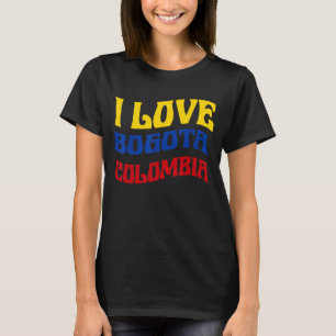 Camiseta Amo Bogotá Mapa de la Bandera de Colombia Orgullo 