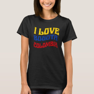 Camiseta Amo Bogotá Mapa de la Bandera de Colombia Orgullo 