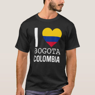 Camiseta Amo Bogotá Mapa de la Bandera de Colombia Orgullo 