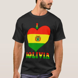 Camiseta Amo Bolivia Día de la Independencia de Bolivia Fl