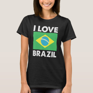 Camiseta Amo Brasil Corazón Brasil Viaje Familia Brasil
