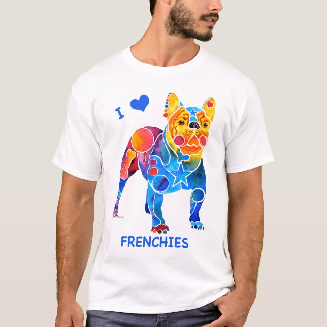 Camiseta Amo bulldoges franceses (Anverso)