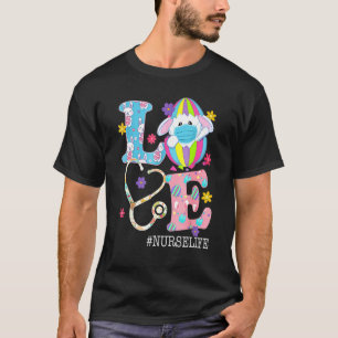 Camiseta Amo Bunnies Stethoscope Enfermera Vida Pascua Nur