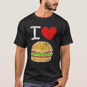 Camiseta Amo Burgers Funny Hamburger Cheeseburger Graphi