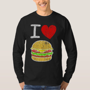 Camiseta Amo Burgers Hamburger Cheeseburger Graphic