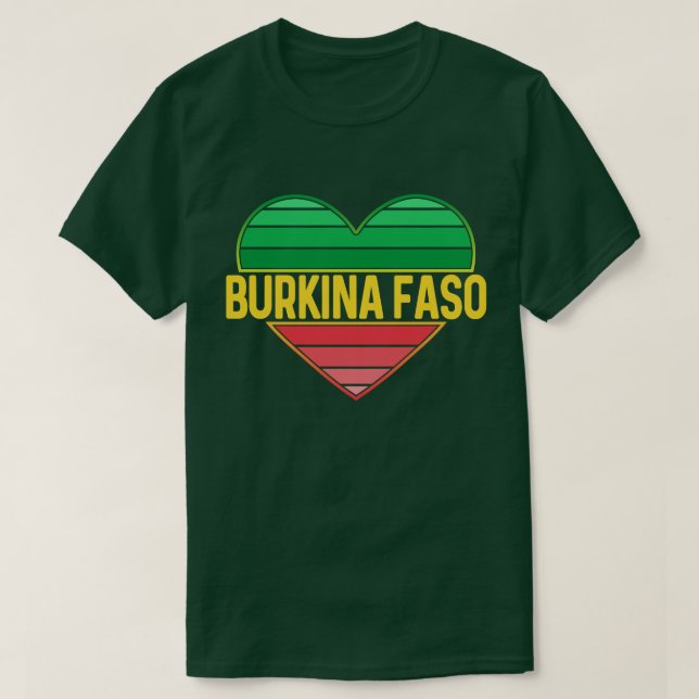 Camiseta Amo Burkina Faso, el burkinés del corazón (Diseño del anverso)
