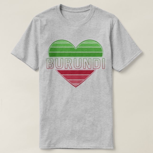 Camiseta Amo Burundi, corazón burundiano (Diseño del anverso)