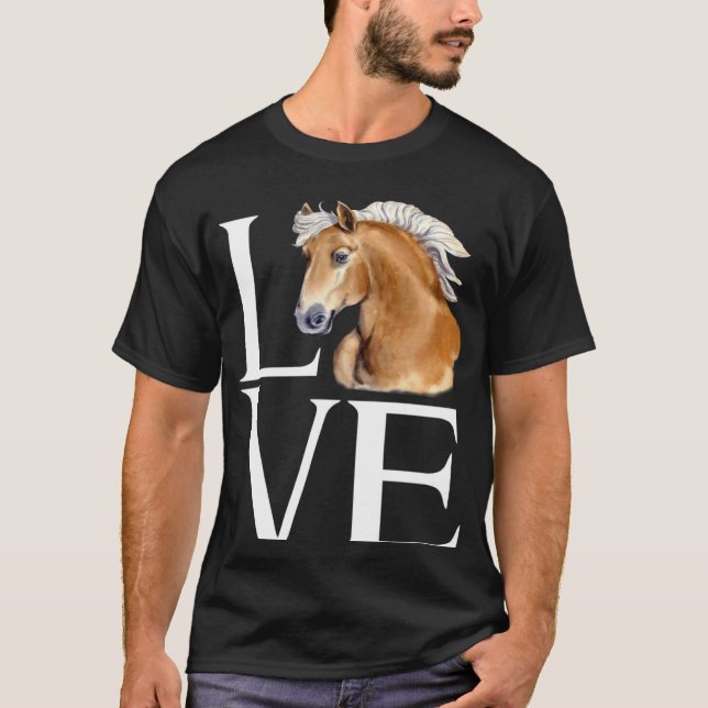 Camiseta Amo Caballo Haflinger Adorable (Anverso)
