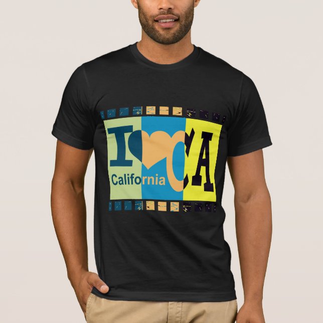 Camiseta Amo California - Pop art 2 (Anverso)