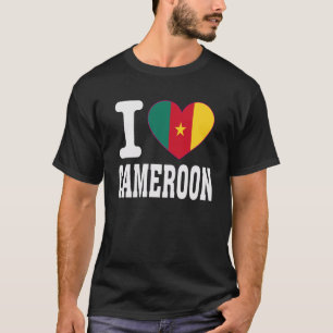 Camiseta Amo Camerún Corazón Recuerdo Orgullo de los Amante