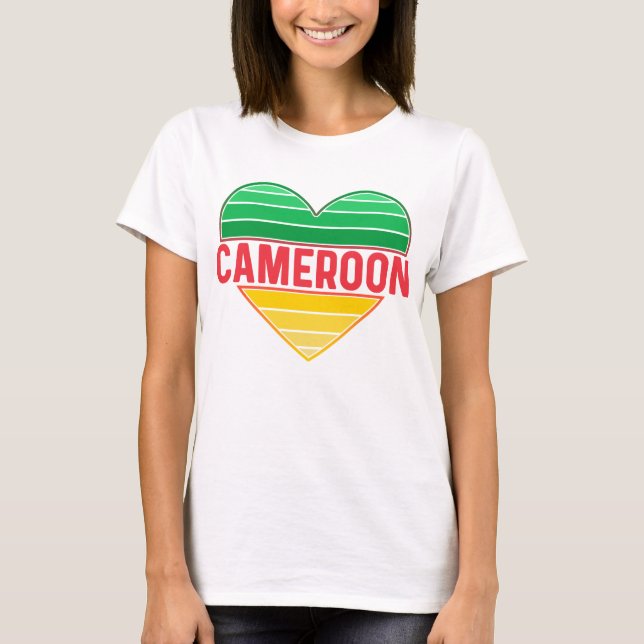 Camiseta Amo Camerún, el corazón camerunés (Anverso)