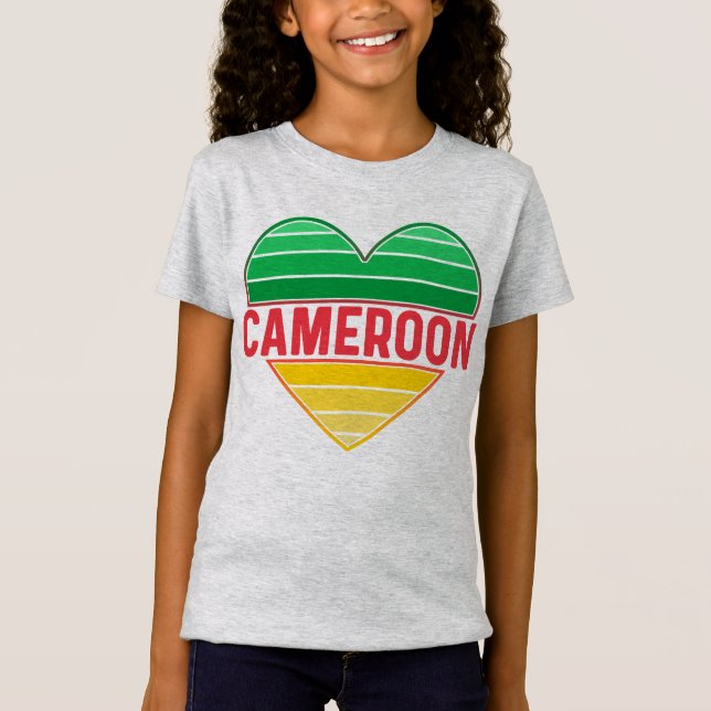 Camiseta Amo Camerún, el corazón camerunés (Anverso)