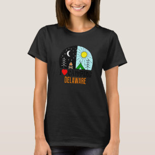 Camiseta Amo Camping Delaware América Naturaleza al aire li