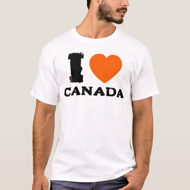 Camiseta Amo Canadá, contra Trump (Anverso)