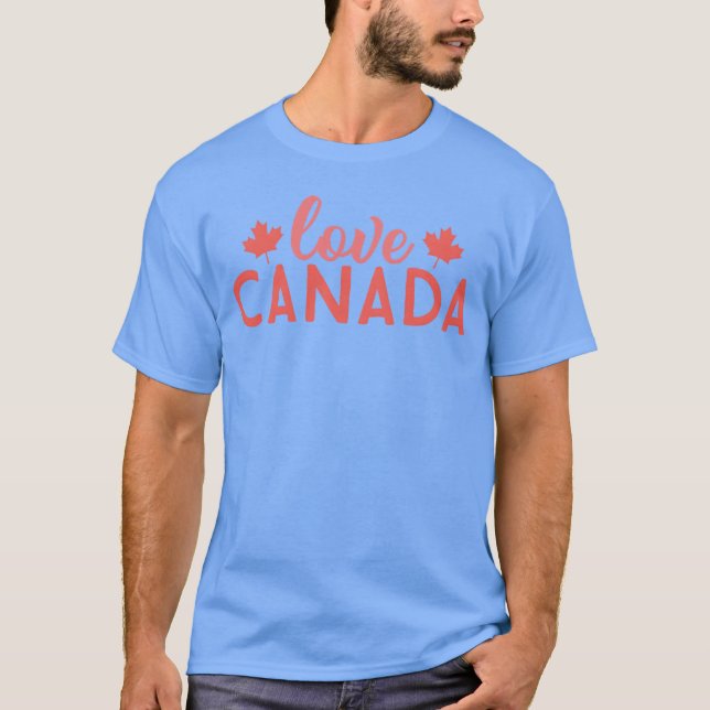 Camiseta amo Canadá divertido (Anverso)