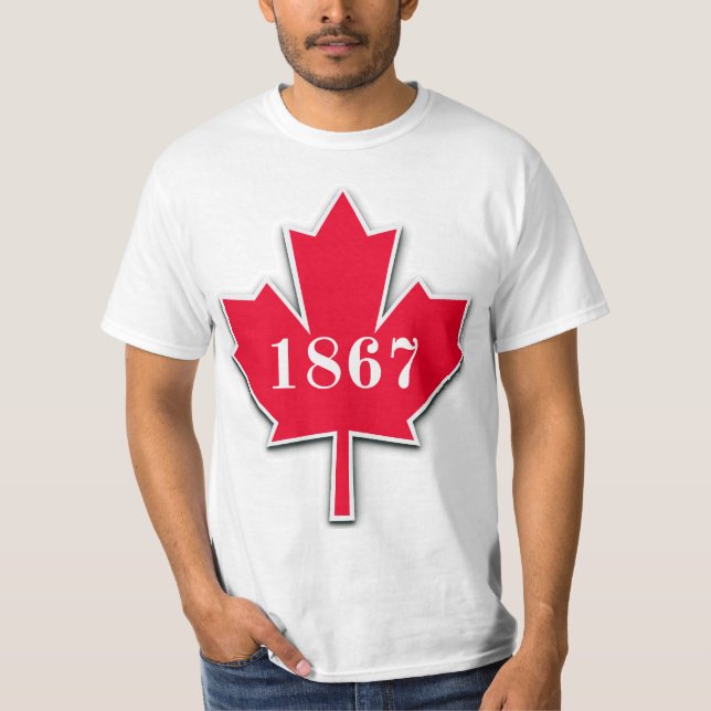 Camiseta AMO Canadá - Hojas de arce rojas - Este 1867 (Anverso)