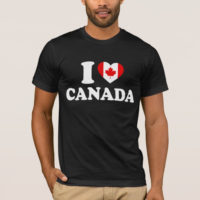 Camiseta Amo Canadá - Orgulloso Canadá (Anverso)