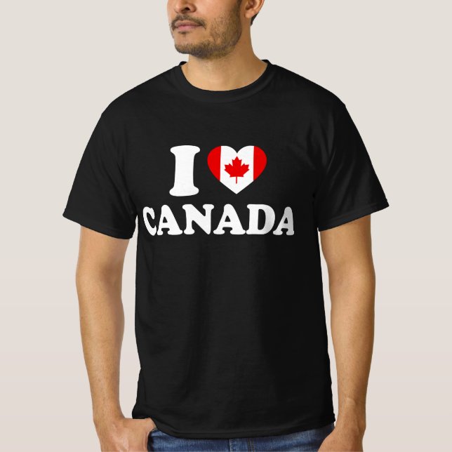 Camiseta Amo Canadá - Orgulloso Canadá (Anverso)