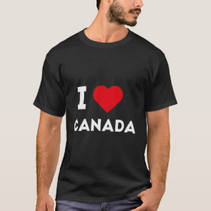Camiseta Amo Canadá y corazón Canadá Orgullo canadiense gra
