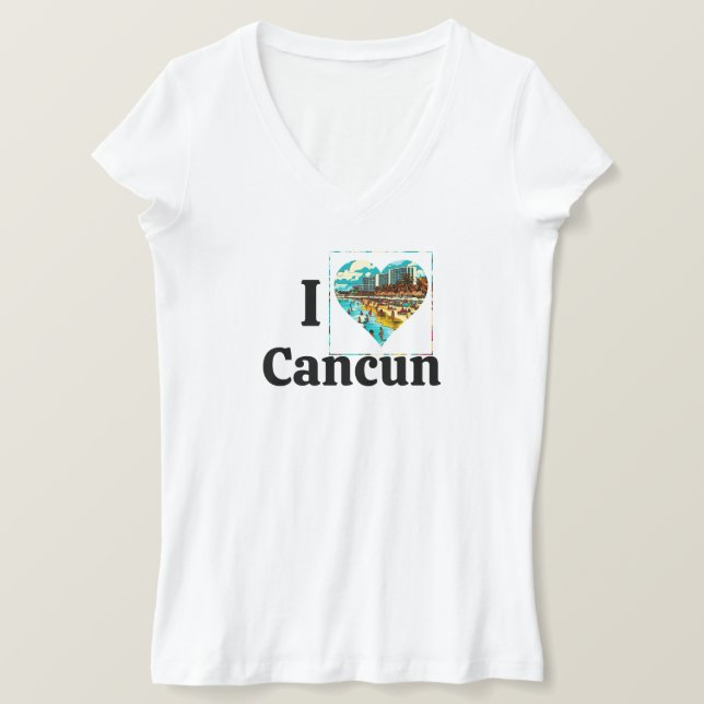 Camiseta Amo Cancún, México (Anverso del diseño)