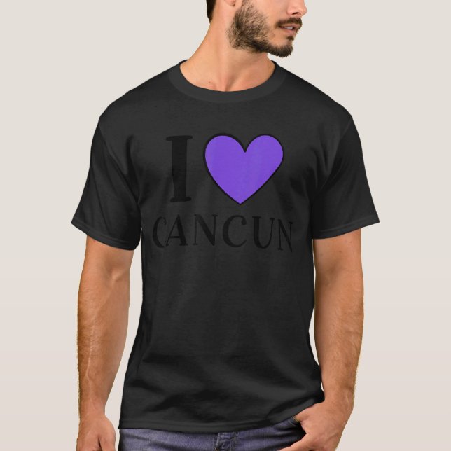 Camiseta Amo Cancún México Vacaciones 1 (Anverso)