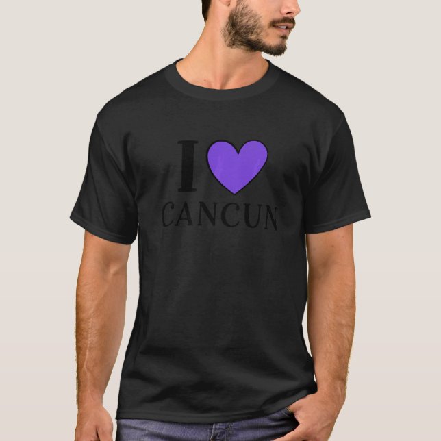 Camiseta Amo Cancún México Vacaciones 2 (Anverso)