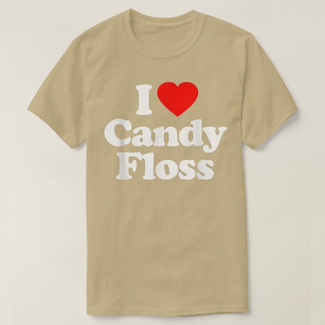 Camiseta Amo Candy Floss Heart Funny (Diseño del anverso)
