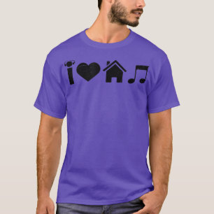 Camiseta Amo Casa de Diseño de Música Techno House
