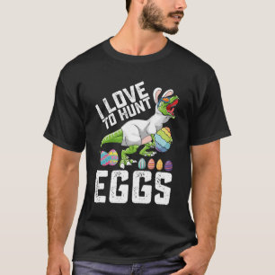 Camiseta Amo Cazar Huevos Pascua Dinosaurio T Rex