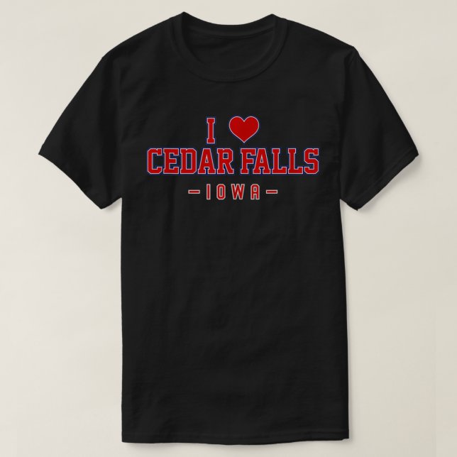 Camiseta Amo Cedar Falls Iowa (Diseño del anverso)