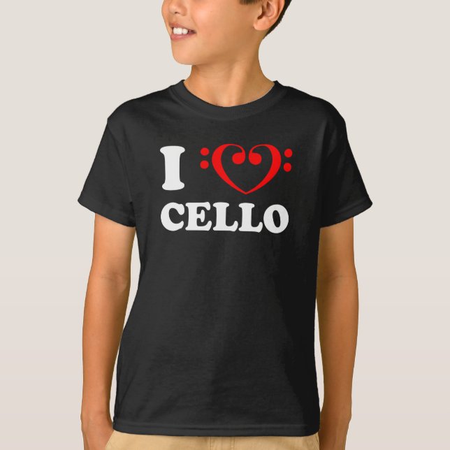 Camiseta Amo Cello Bass Clef (Anverso)