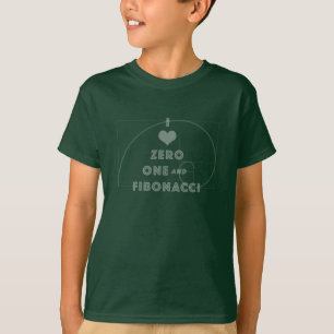 Camiseta Amo Cero, Uno y Fibonacci
