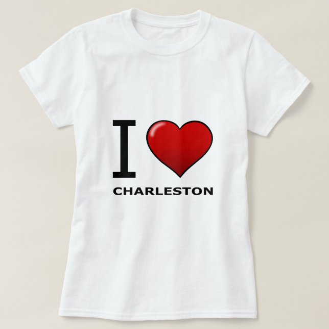 CAMISETA AMO CHARLESTON, SC - CAROLINA DEL SUR (Diseño del anverso)