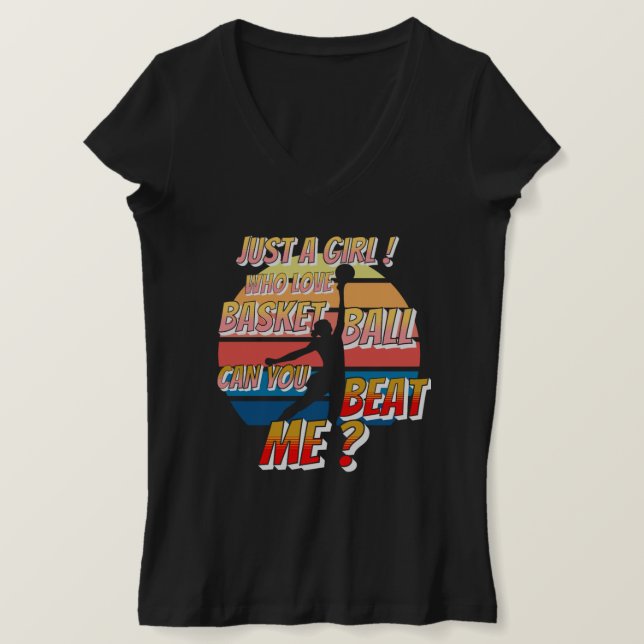 Camiseta Amo chica del básquetbol, atleta de humor gracioso (Anverso del diseño)