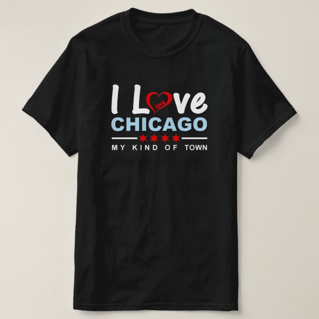 Camiseta Amo Chicago, mi clase de ciudad, Illinois (Diseño del anverso)