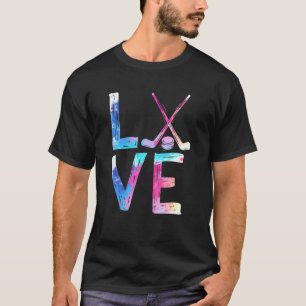 Camiseta Amo Chicas de hockey sobre hielo Hockey Hockey Hoc