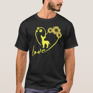 Camiseta Amo Chihuahua Dogunflower Heart