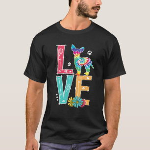 Camiseta Amo Chihuahua Tie Dye Perro Arcoiris Lover