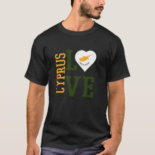 Camiseta Amo Chipre Con Bandera Chipriota Orgullo Chipriota