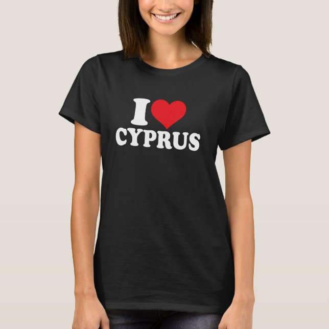 Camiseta Amo Chipre Orgullo de Chipre corazón (Anverso)