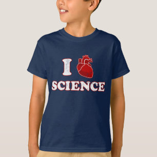 Camiseta amo ciencia/la anatomía del corazón de la