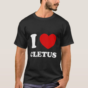 Camiseta Amo Cletus Corazón Cletus Funny Nombre Clet