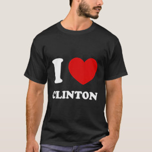 Camiseta Amo Clinton Y Corazón Clinton Funny Nombre Cl