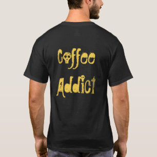 Camiseta Amo Coffee XOXO texto increíble adicto al café