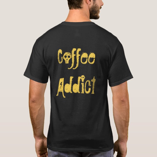 Camiseta Amo Coffee XOXO texto increíble adicto al café (Reverso)