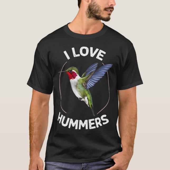 Camiseta Amo Colibríes Pájaro Mosca (Anverso)