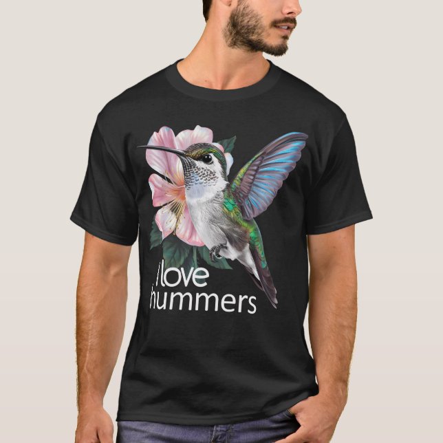 Camiseta Amo Colibríes Pájaro Mosca (Anverso)